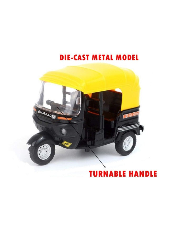 Die-Cast Metal Auto Rickshaw Toy