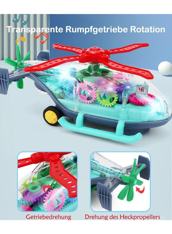 Kids Plastic Vehicles Transparent Toy Helicopter