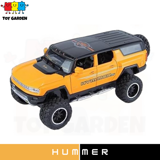 1:24 Big Hummer EV Off-Road Toy Car Metal Pull Back Diecast Car