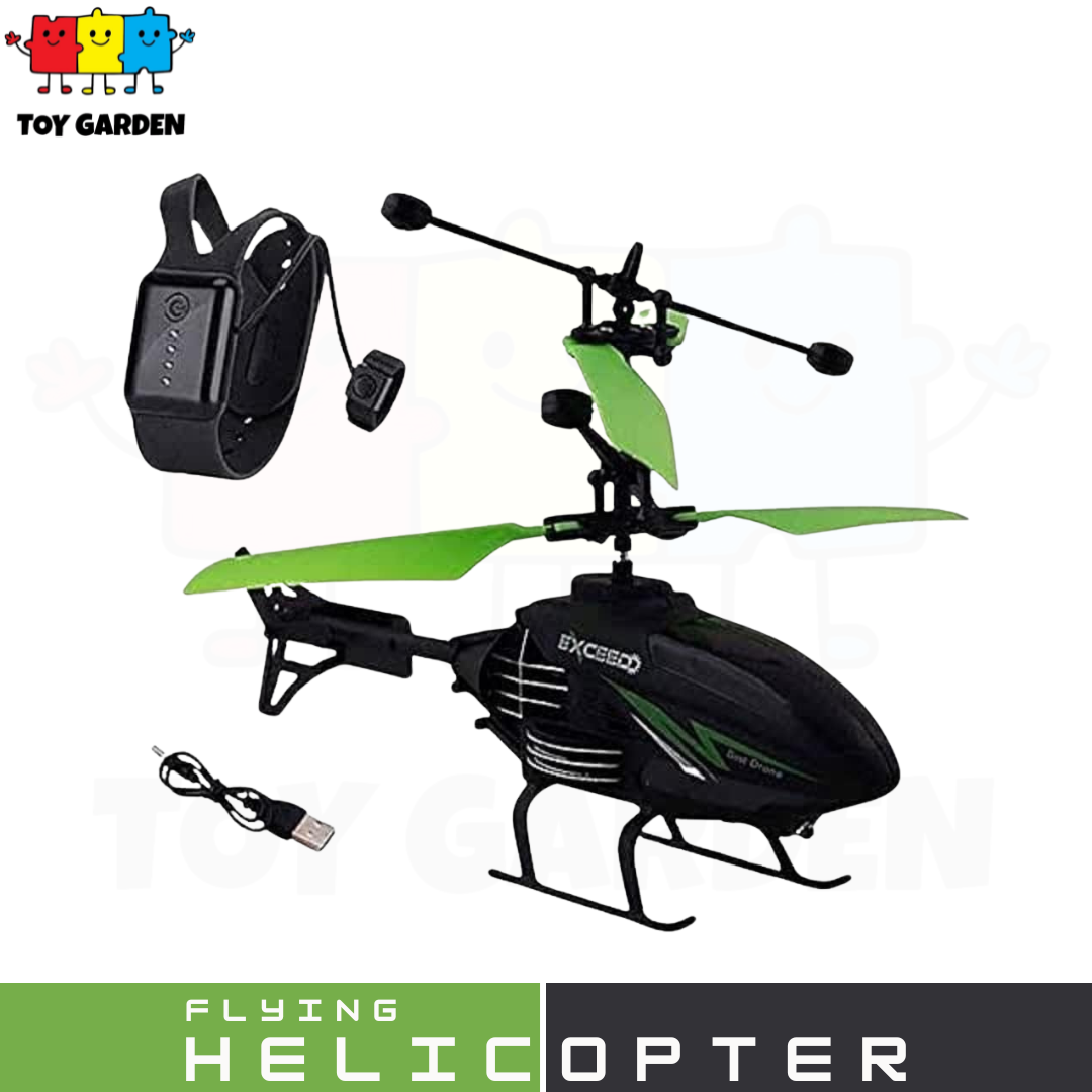 Flying Helicopter with Hand Induction & Watch Control