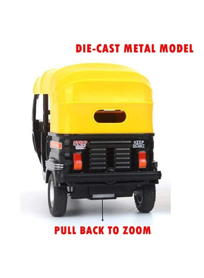 Die-Cast Metal Auto Rickshaw Toy