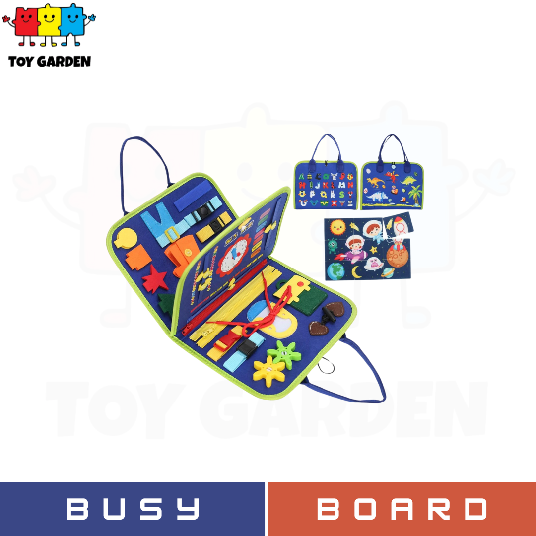 Dinosaur-Themed Busy Board Educational Toy