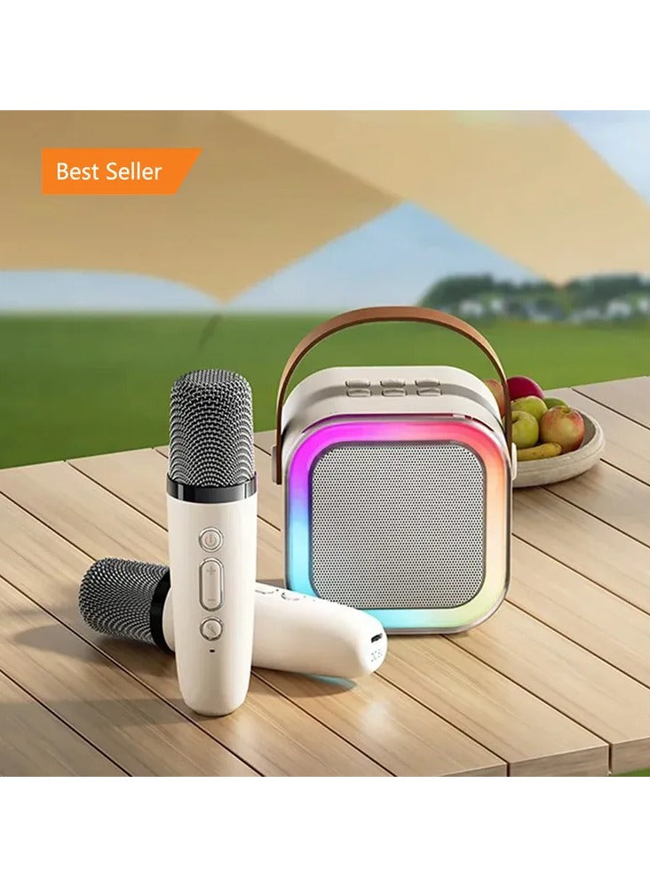 Portable Wireless Karaoke Speaker System with Dual Microphones