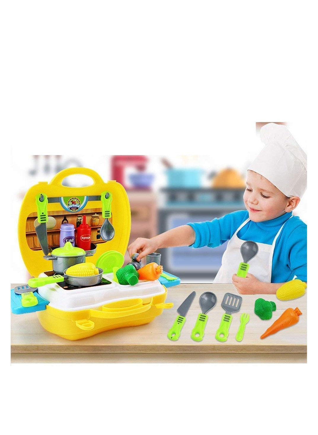 Little Chef Portable Kitchen Toy Set - Includes Fork,