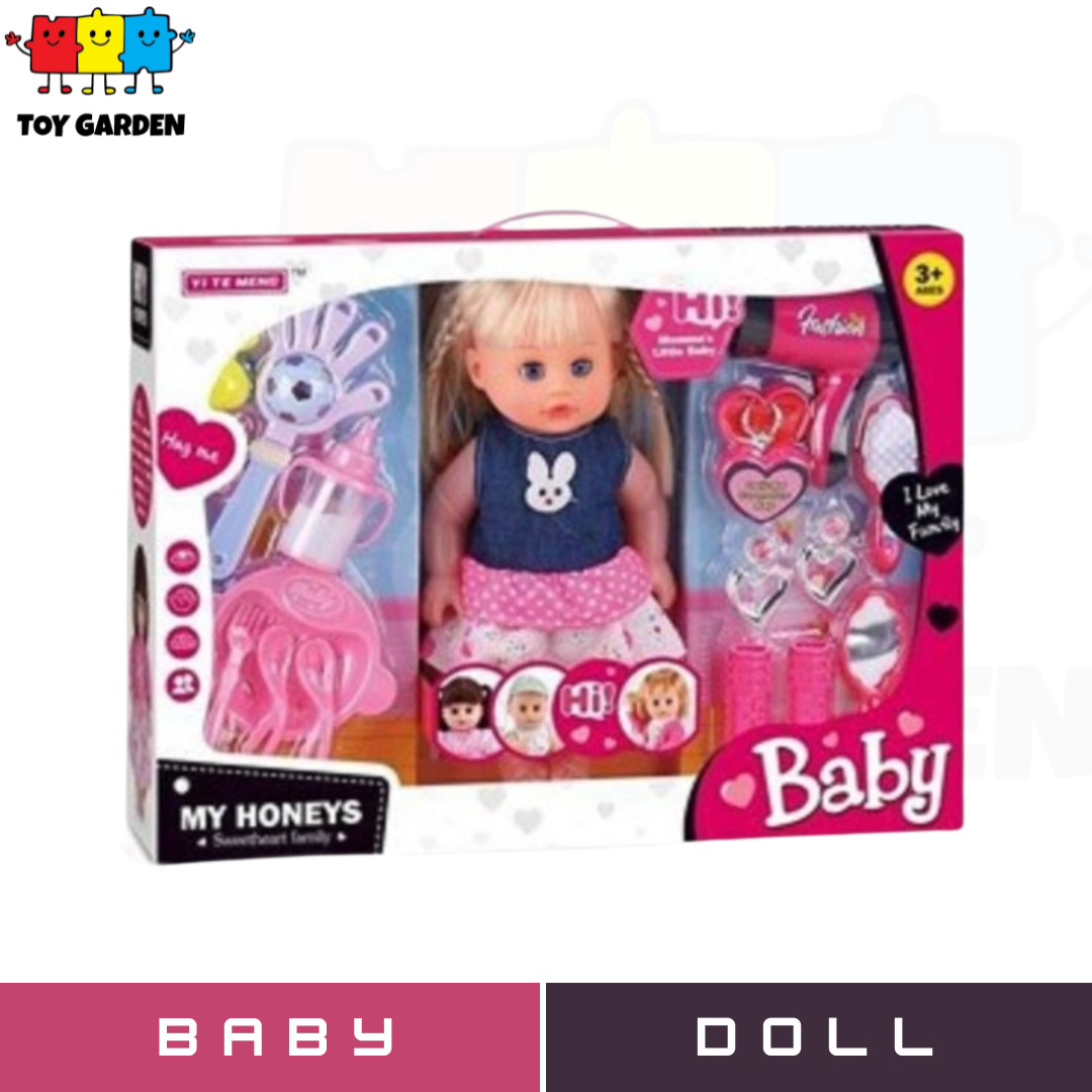 Talking Baby Doll Playset with Feeding