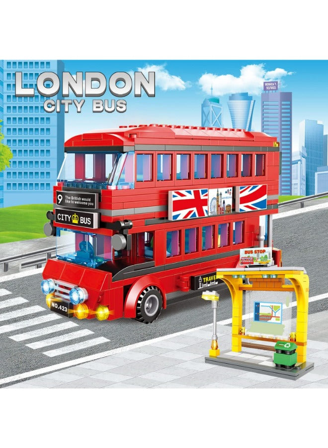 City London Bus Station Building Blocks Set