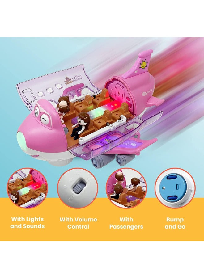 Kids Airplane Toy, Pink Toddler Airplane Toys for Girls