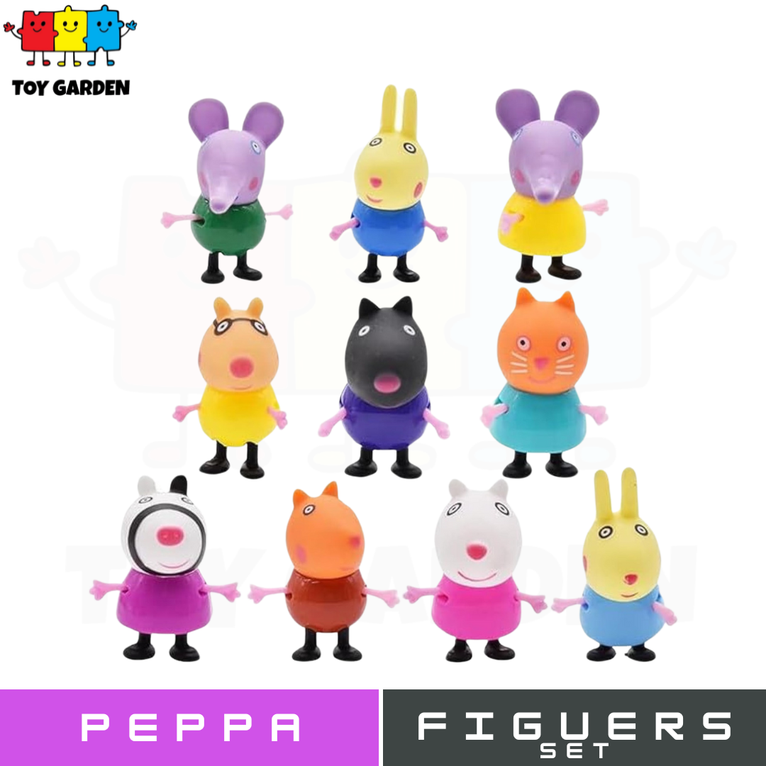 10 Pcs Peppa Figures Set