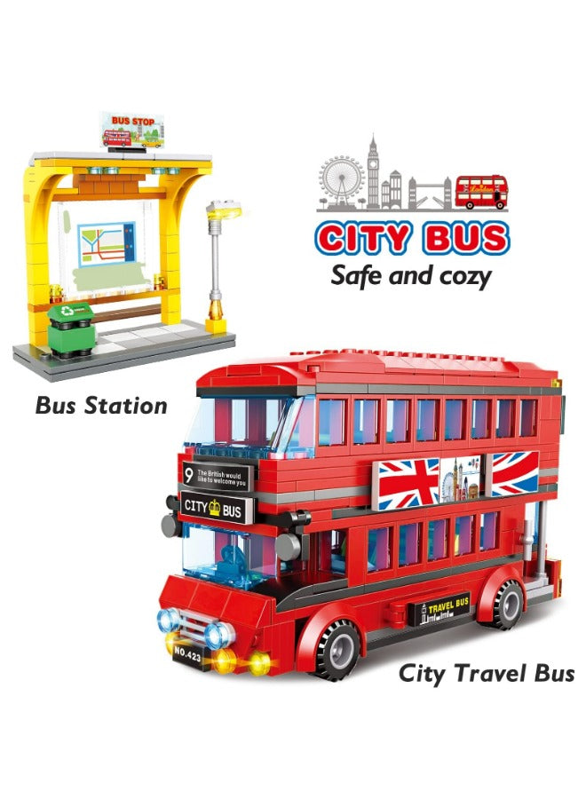 City London Bus Station Building Blocks Set