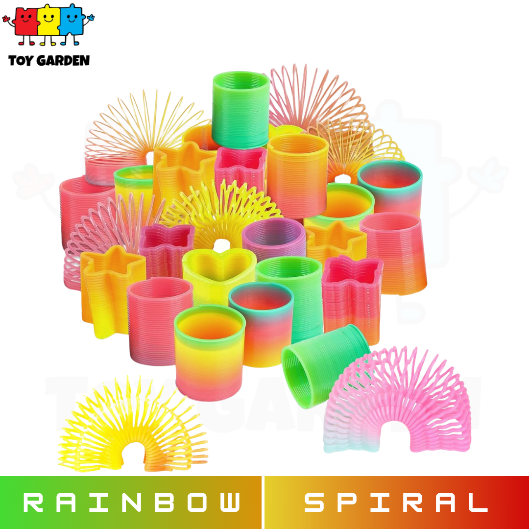 Neon Rainbow Spring Toys Set