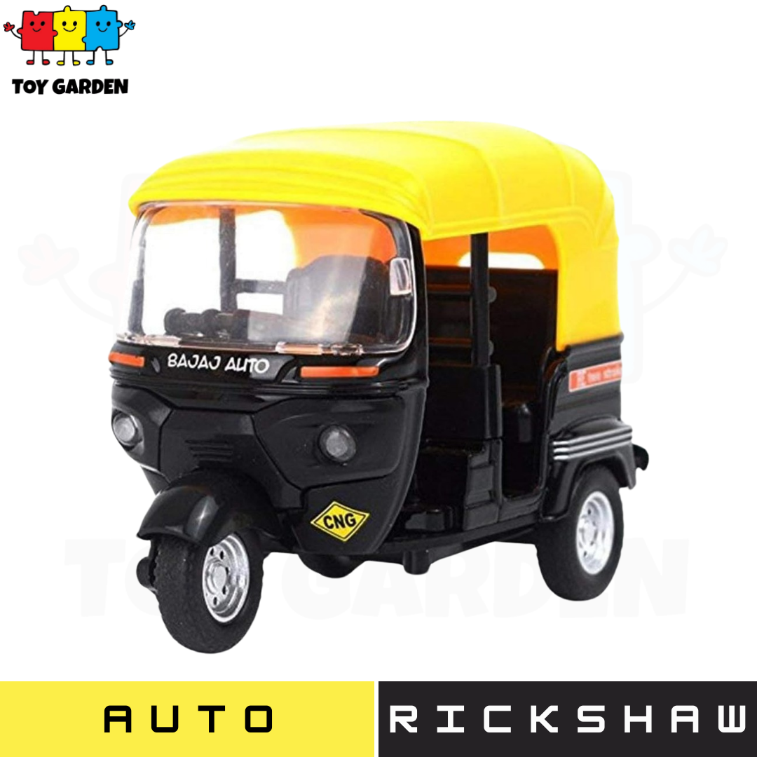 Die-Cast Metal Auto Rickshaw Toy