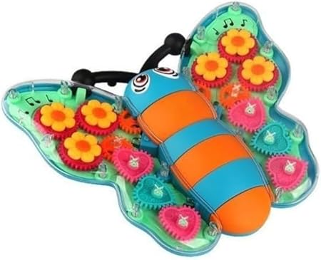 Rotating Transparent Gear Butterfly Toy Car