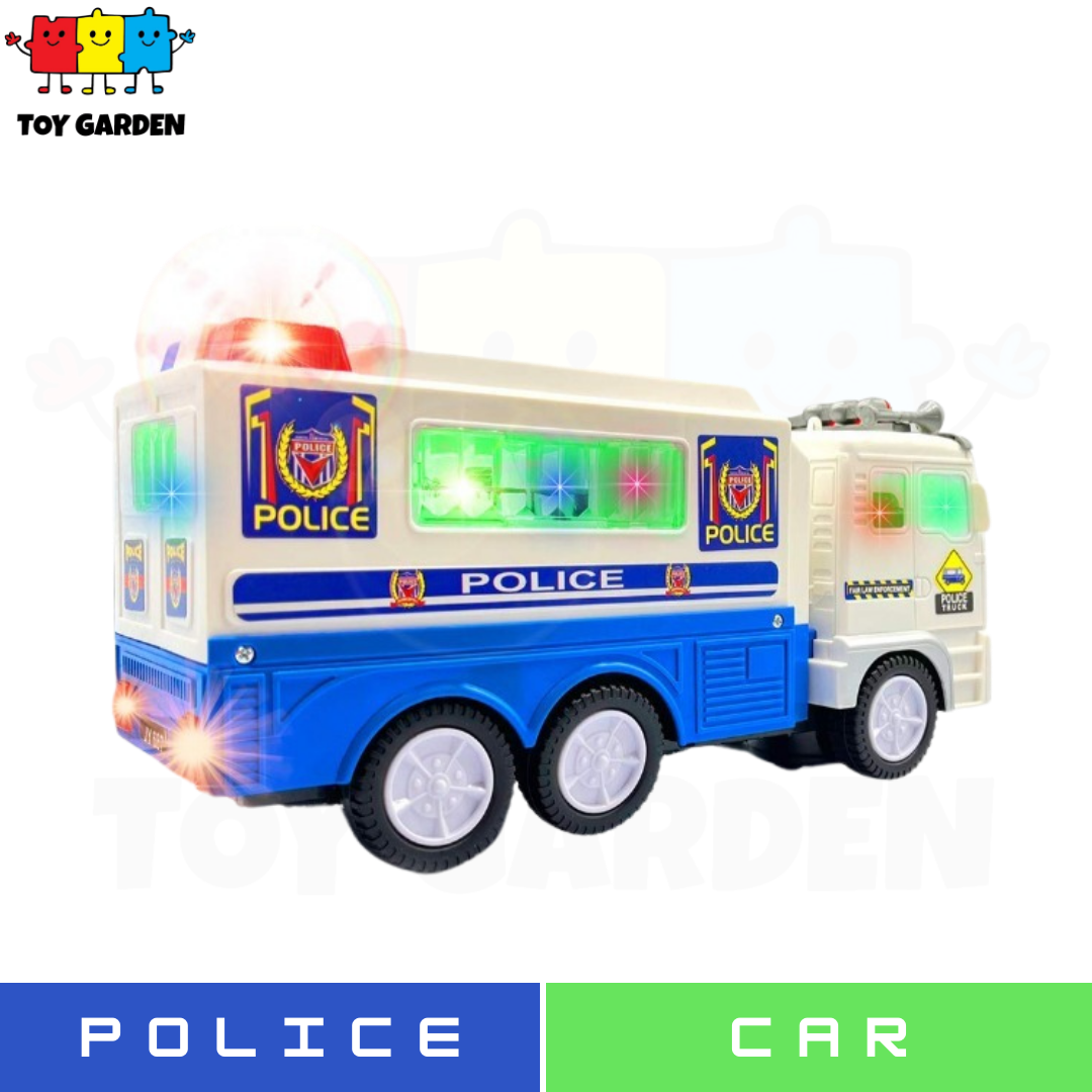 Electric Police Car Toy with 4D Lights