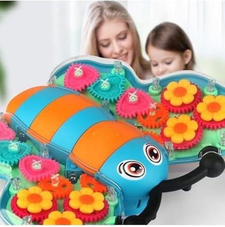 Rotating Transparent Gear Butterfly Toy Car