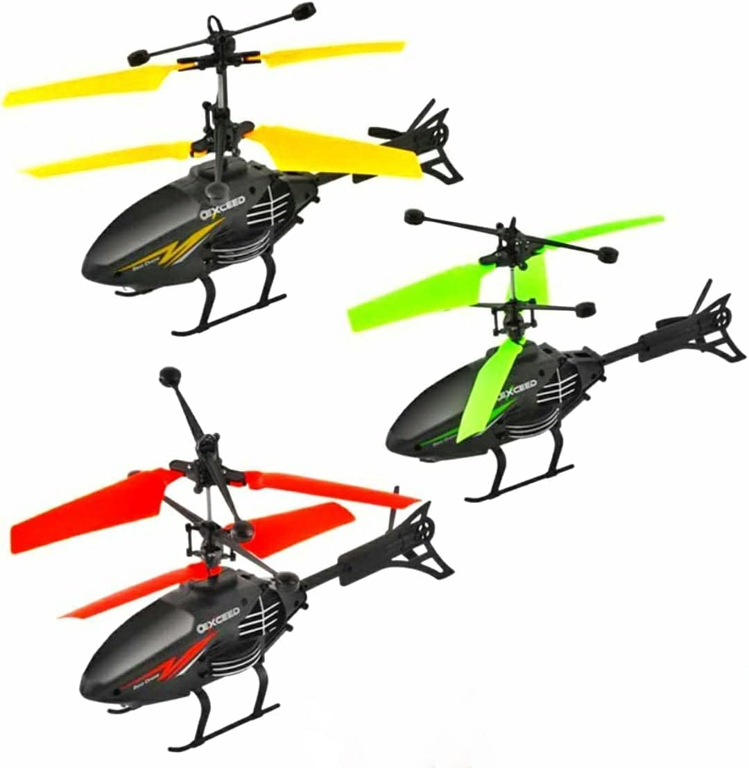 Flying Helicopter with Hand Induction & Watch Control