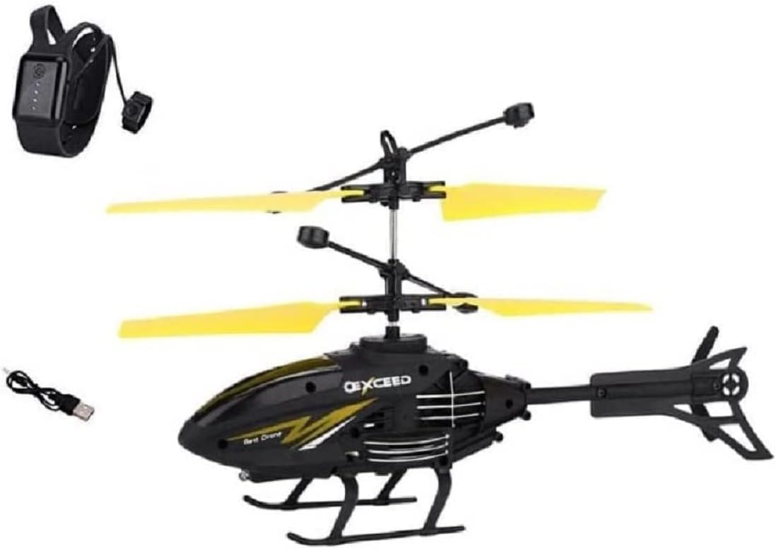 Flying Helicopter with Hand Induction & Watch Control