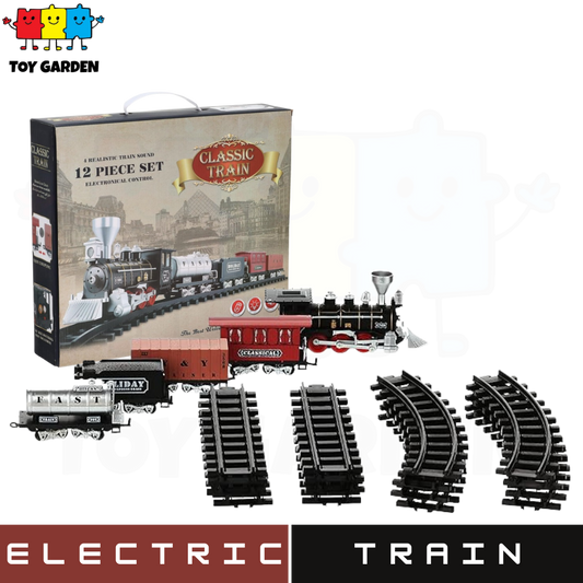 Electric Train Toy Set Car Railway Tracks