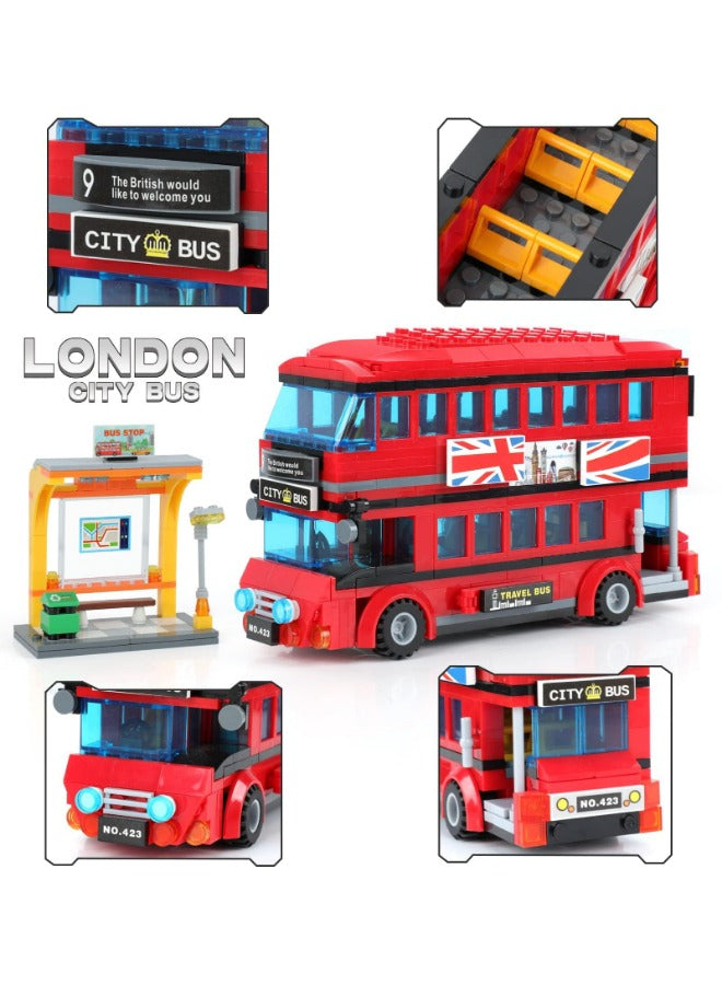 City London Bus Station Building Blocks Set