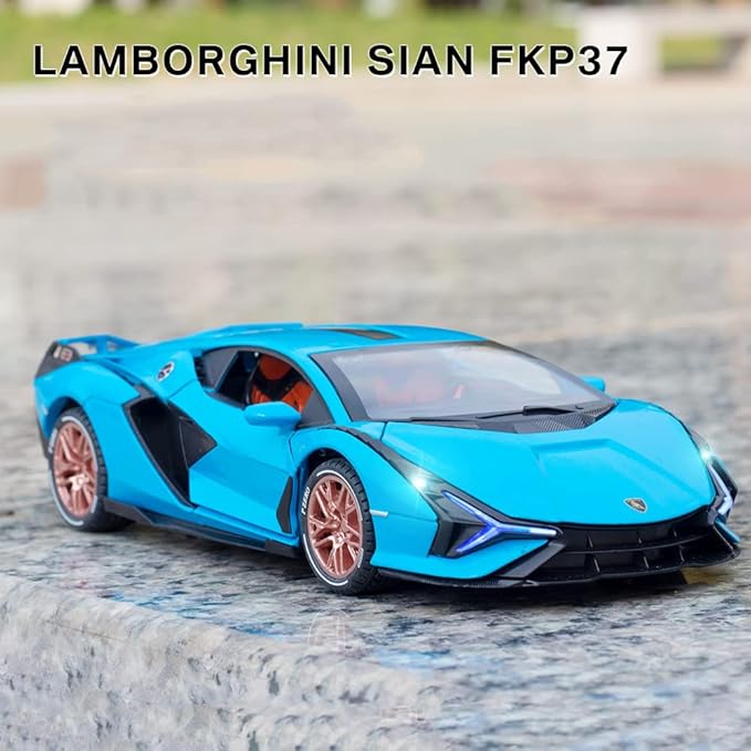 Diecast Car Toys for Kids, Zinc Alloy Lambo Sian FKP 37 Model Toy Car