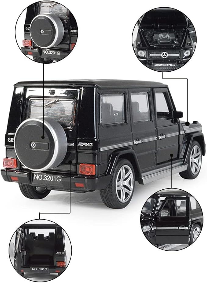 Alloy Collectible Black Benz G65 AMG Toy Car  1:24 scale