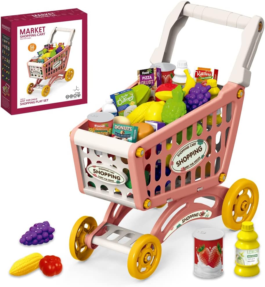 Little Story Role Play Market Shopping Cart Toy Set