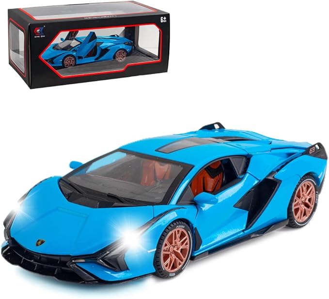 Diecast Car Toys for Kids, Zinc Alloy Lambo Sian FKP 37 Model Toy Car