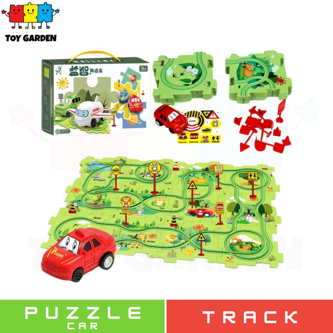 25PCS Children's Puzzle Track Car Game Set