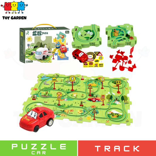 25PCS Children's Puzzle Track Car Game Set