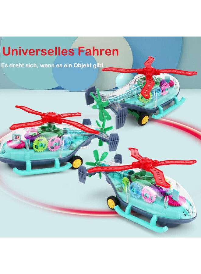 Kids Plastic Vehicles Transparent Toy Helicopter