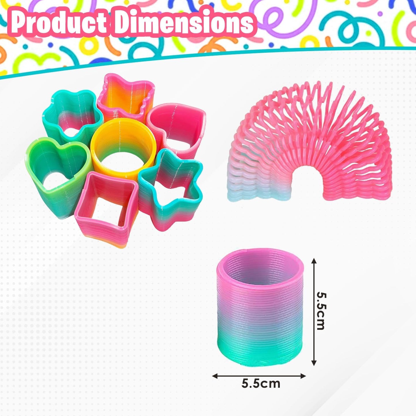 Neon Rainbow Spring Toys Set