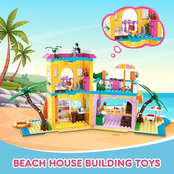 Creative Beach Villa Playset for Kids