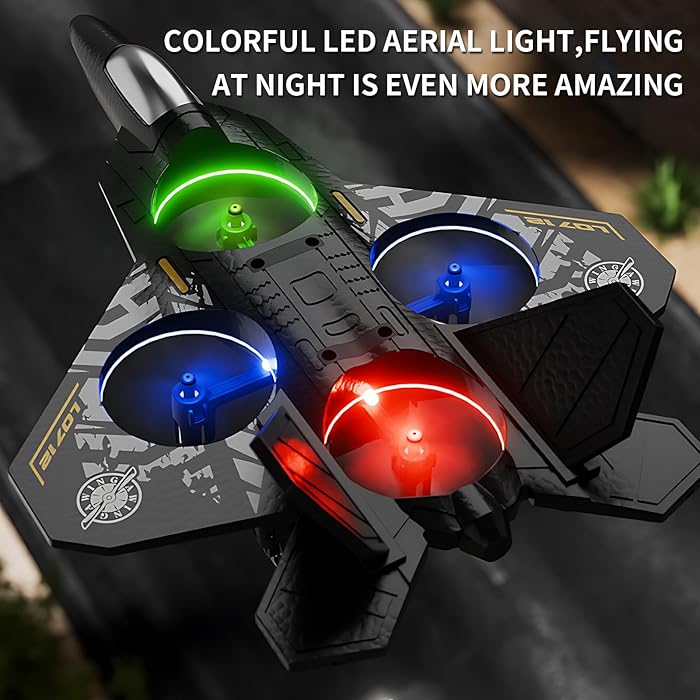 RC Fighter Jet Toy with LED Lights