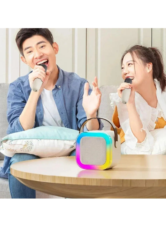 Portable Wireless Karaoke Speaker System with Dual Microphones