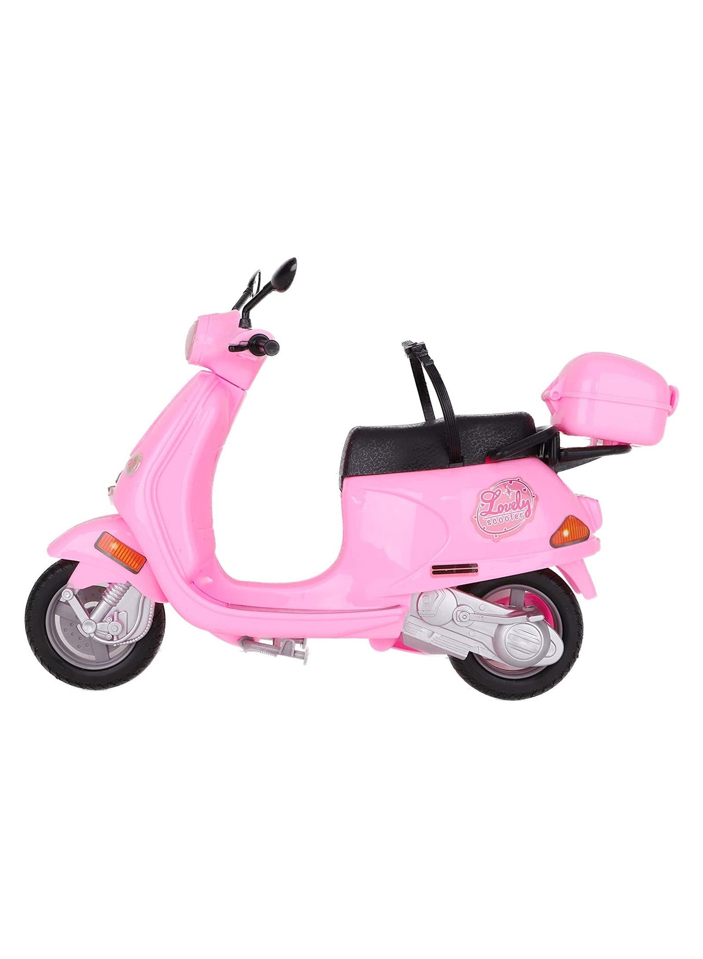 30 CM Travel Doll with Scooter Bike – Pink Toy Set