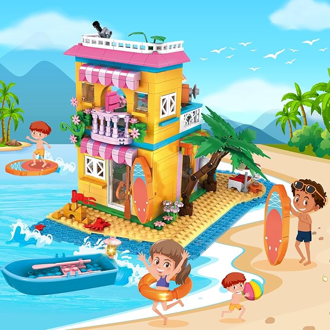 Creative Beach Villa Playset for Kids