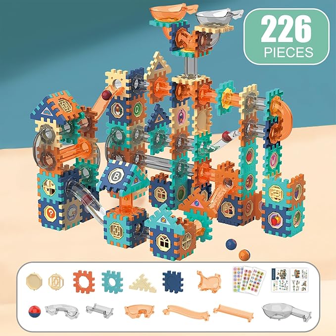 Piece DIY Pipeline Rolling Ball Building Block Set