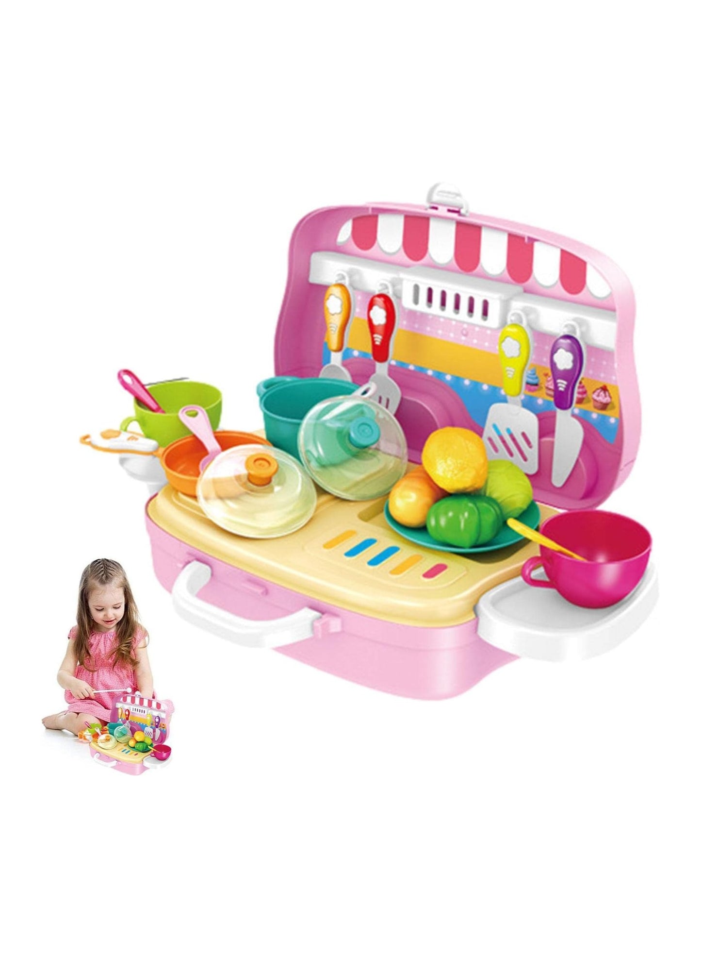 Cooking Food Playset, Kids Play Kitchen Set