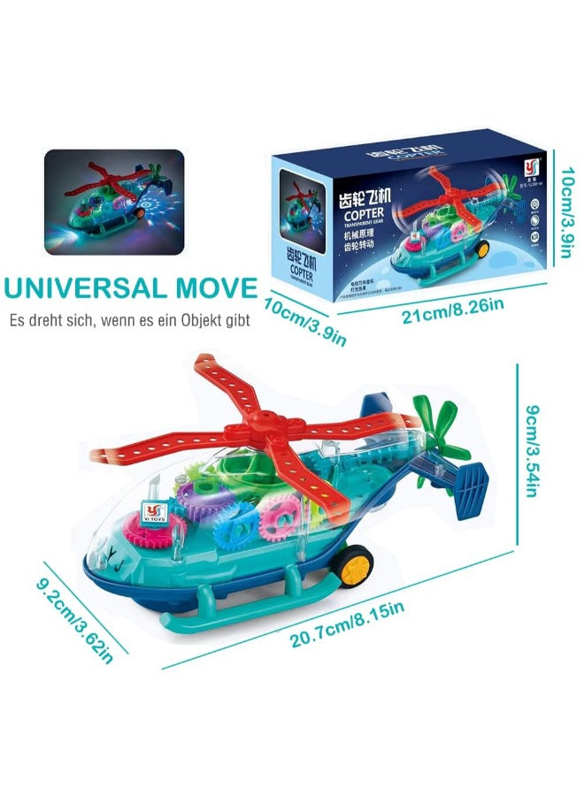 Kids Plastic Vehicles Transparent Toy Helicopter