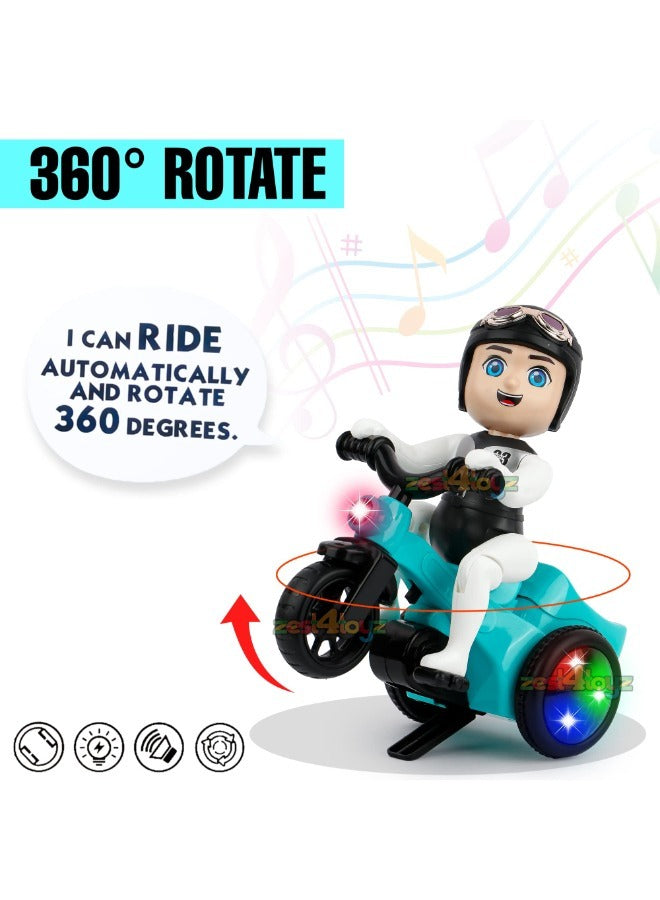 Stunt Tricycle with 360° Rotation  Bump & Go Dancing Motorcycle