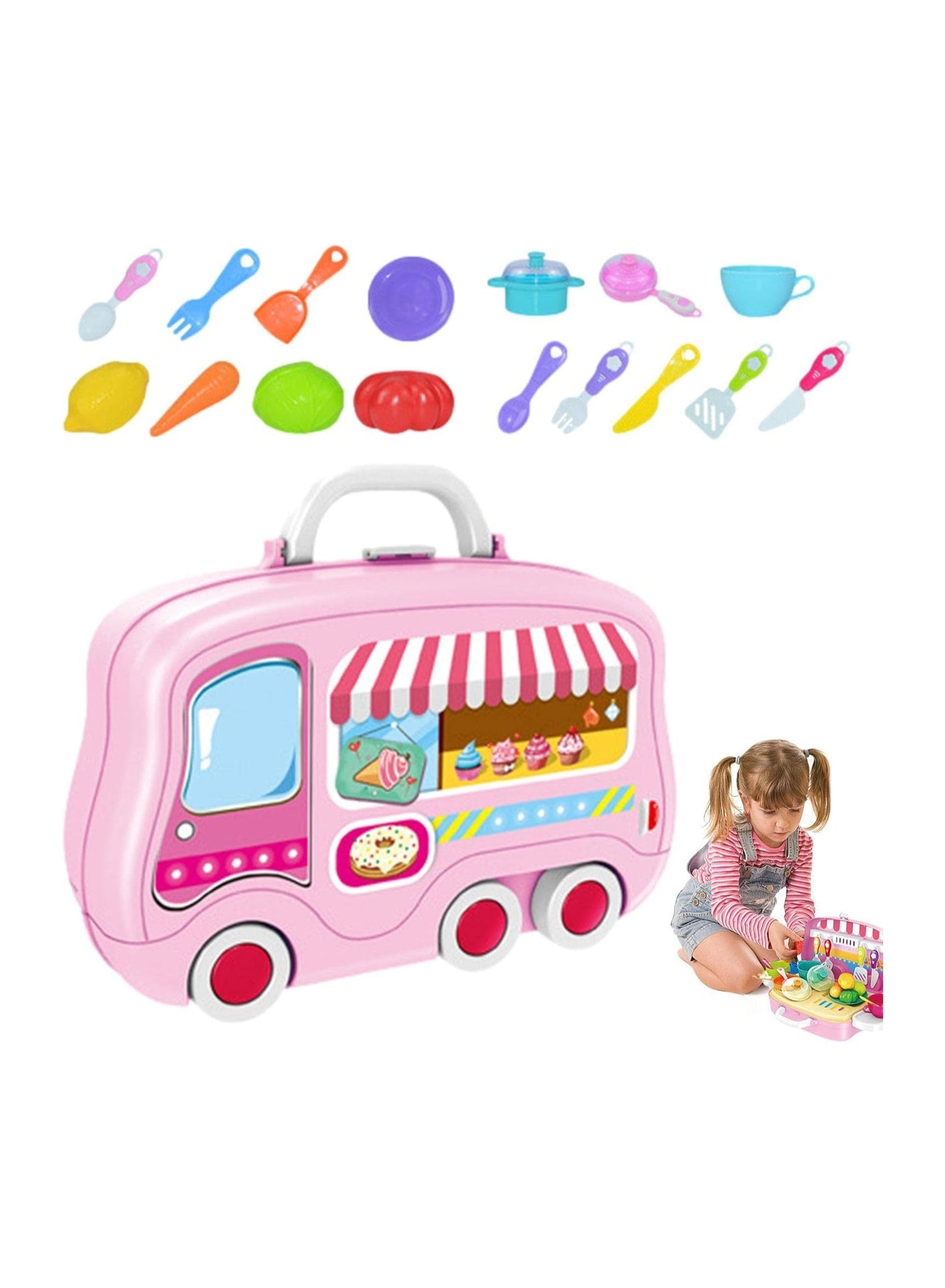 Cooking Food Playset, Kids Play Kitchen Set