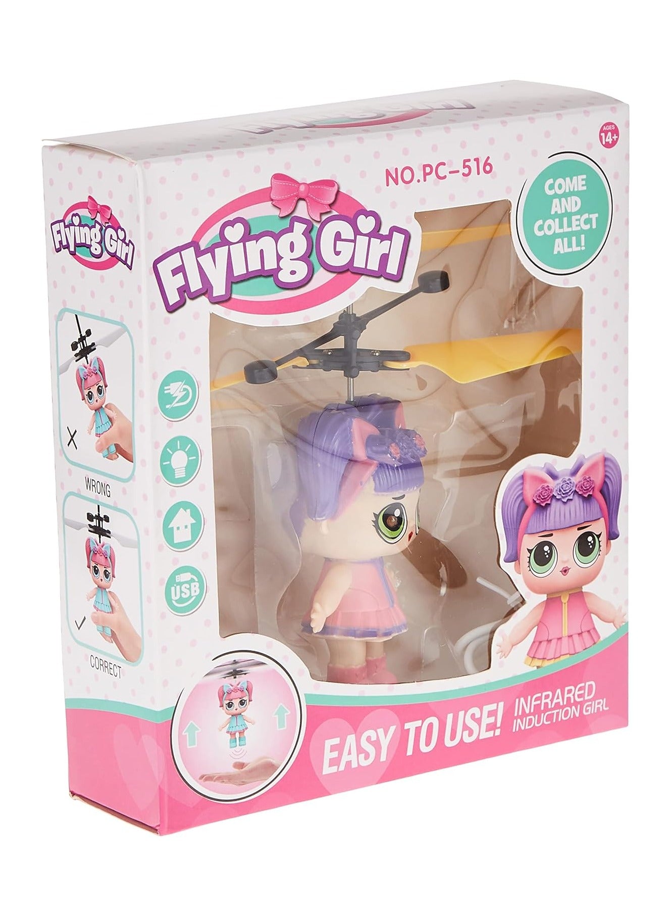 Sensor-Controlled Flying Fairy Girl