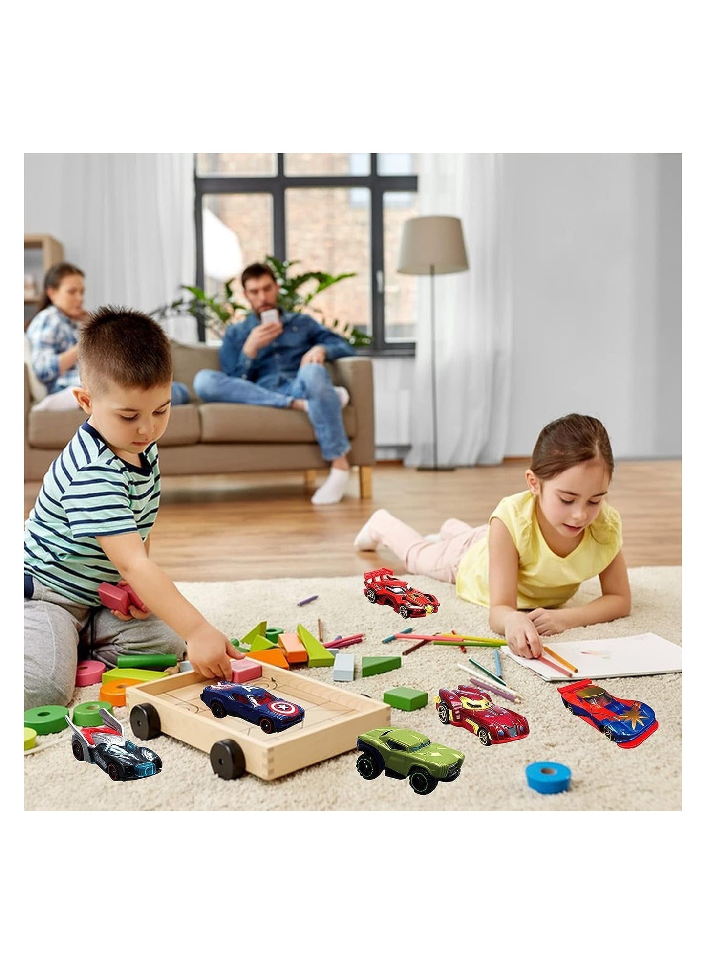 Superhero Toy Car Set