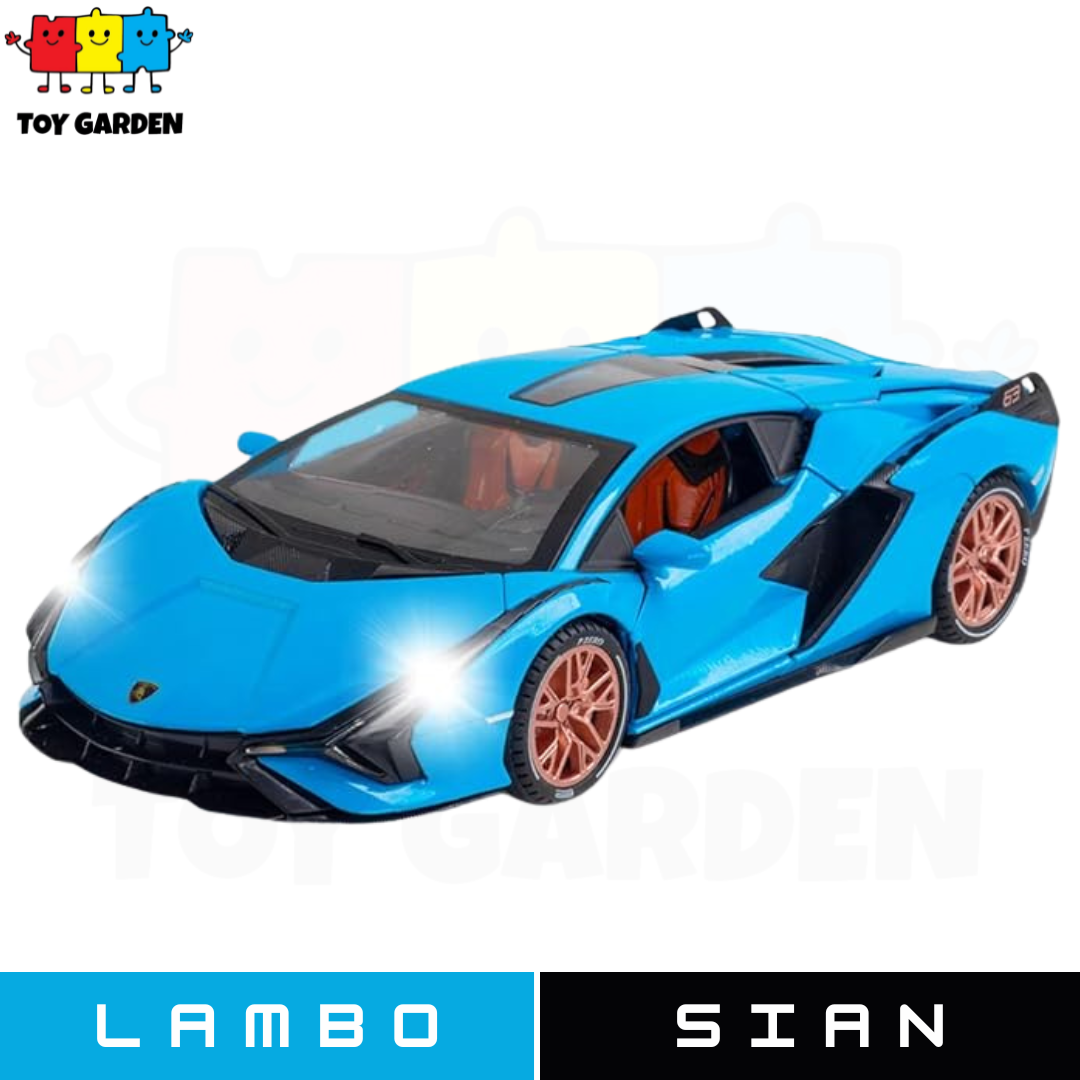 Diecast Car Toys for Kids, Zinc Alloy Lambo Sian FKP 37 Model Toy Car