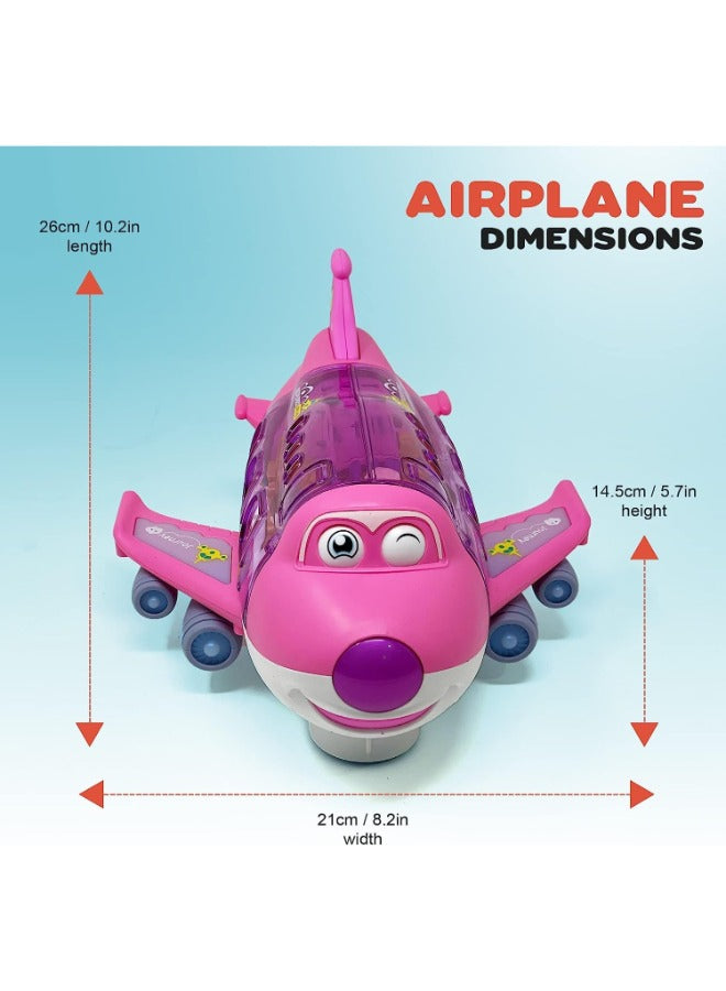 Kids Airplane Toy, Pink Toddler Airplane Toys for Girls