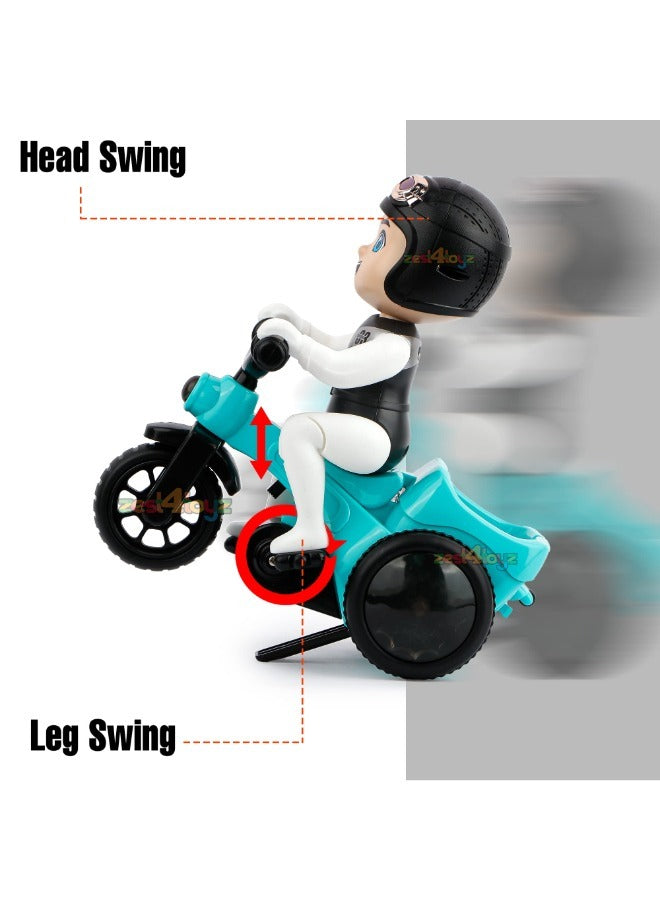 Stunt Tricycle with 360° Rotation  Bump & Go Dancing Motorcycle