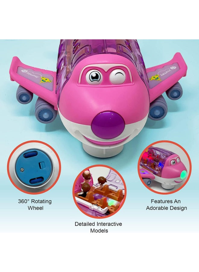 Kids Airplane Toy, Pink Toddler Airplane Toys for Girls