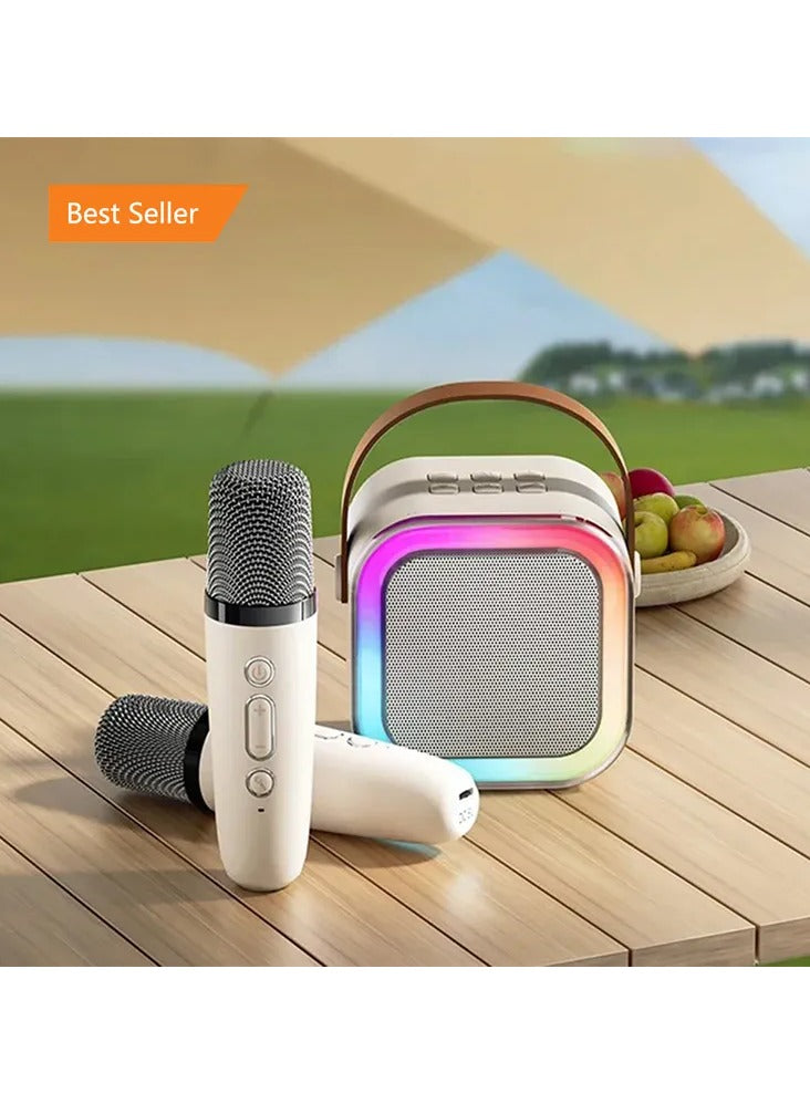 Portable Wireless Karaoke Speaker System with Dual Microphones